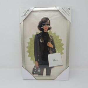 Design District Vintage Barbie Wearing Dior Framed Wall Art Print 15 x 10